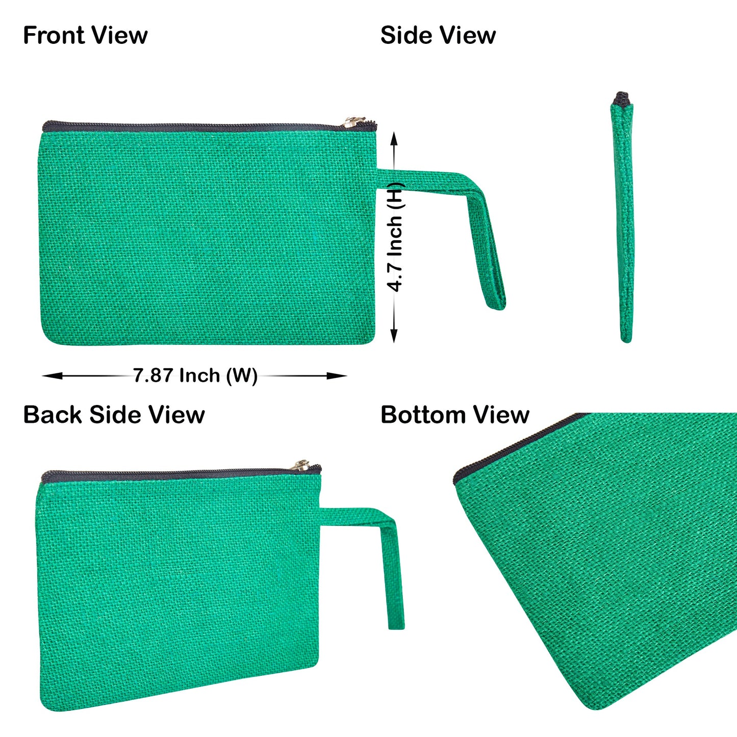 Colorful Burlap Cosmetic Bags – Zippered Pouches for Women & Men, Travel Toiletry & Essentials Organizer (Set of 6)