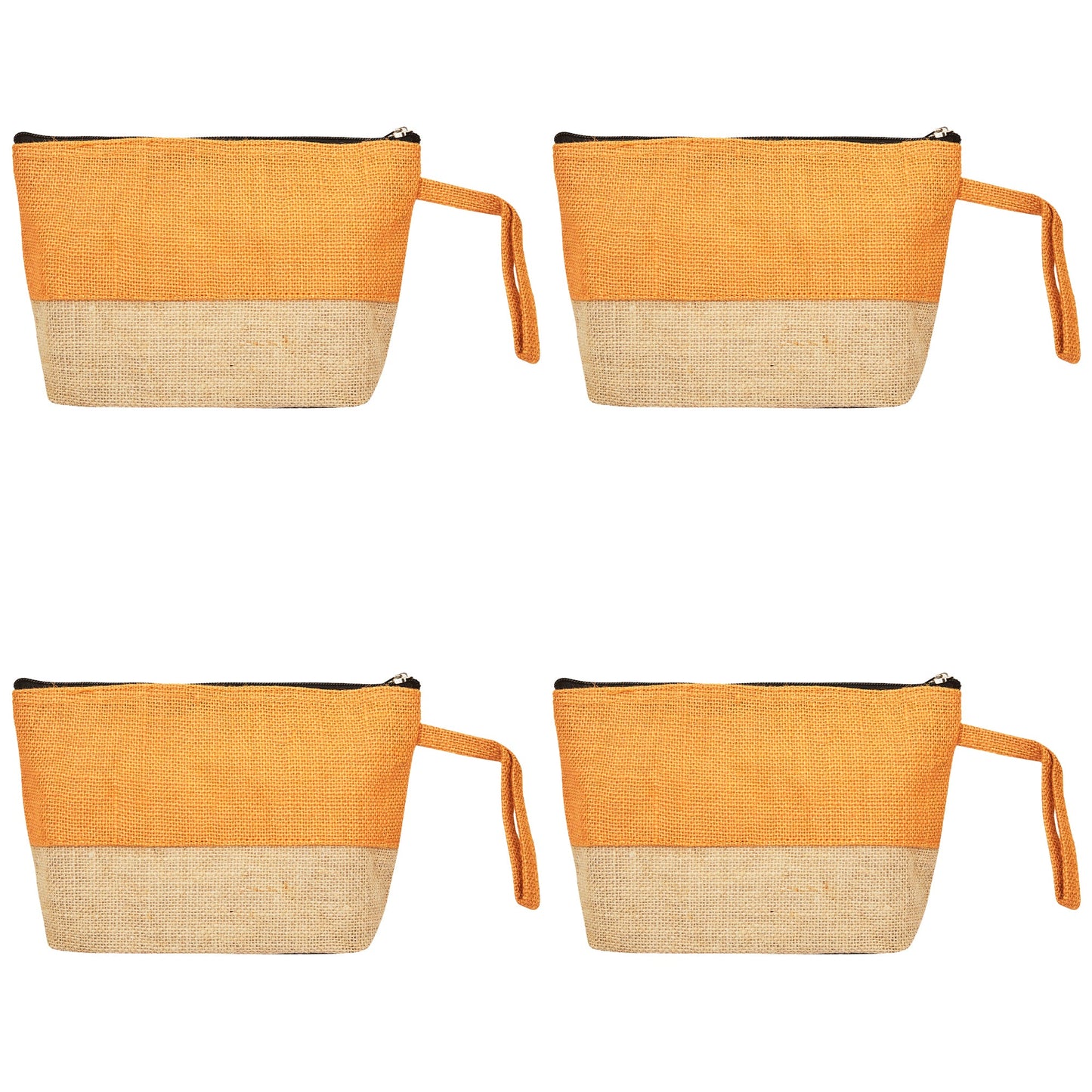 Premium Premium  Unisex Jute Cosmetic Pouches Pack of 4 for Women Wholesale Supply