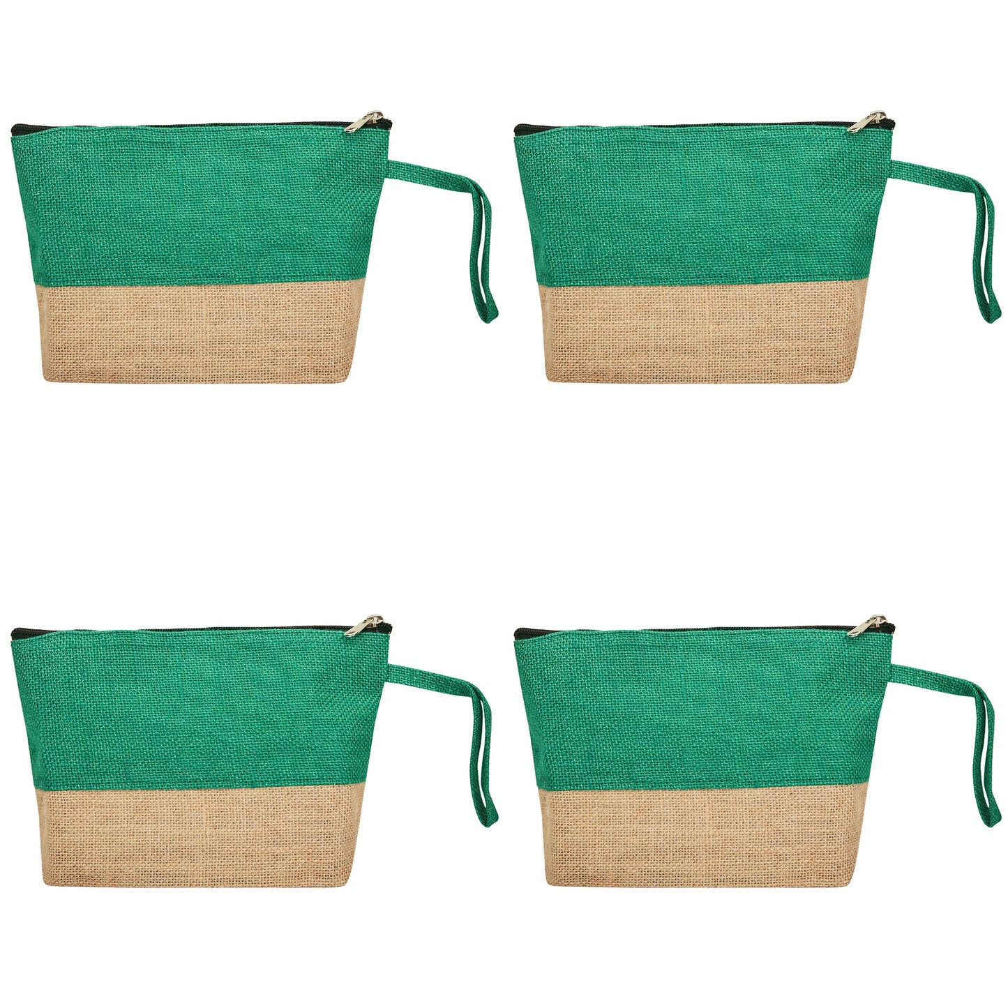 Premium Premium  Unisex Jute Cosmetic Pouches Pack of 4 for Women Wholesale Supply