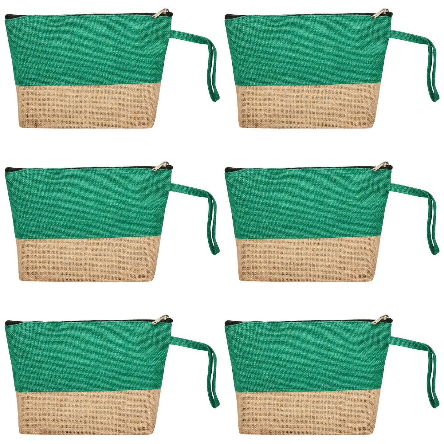 Eco Friendly Multipurpose  Unisex Jute Cosmetic Pouches Pack of 6 for Women Wholesale Supply