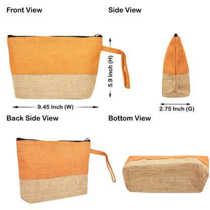 Eco Friendly Multipurpose  Unisex Jute Cosmetic Pouches Pack of 6 for Women Wholesale Supply