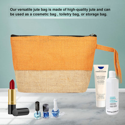 Eco Friendly Multipurpose  Unisex Jute Cosmetic Pouches Pack of 6 for Women Wholesale Supply