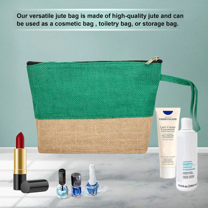 Eco Friendly Multipurpose  Unisex Jute Cosmetic Pouches Pack of 6 for Women Wholesale Supply