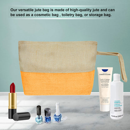 Juco Zipper Pouches – Durable Makeup, Toiletry & Travel Organizers for Everyday Use & DIY Crafts (Packs of 4)