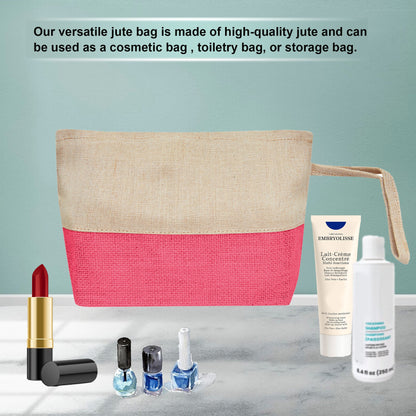 Juco Zipper Pouches – Durable Makeup, Toiletry & Travel Organizers for Everyday Use & DIY Crafts (Packs of 4)