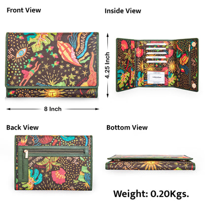 Coastal Style Trifold Wallet and Leather Organizer for Women