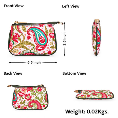 Sleek Coin Pouch for Women with Leather Design