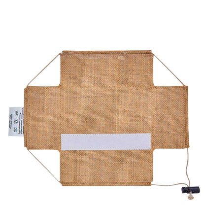 Jute Burlap Gift Bags with Drawstring & PVC Window, Reusable Weddings, Bridesmaid Gifts, Party Favors, Storage (Pack of 12)