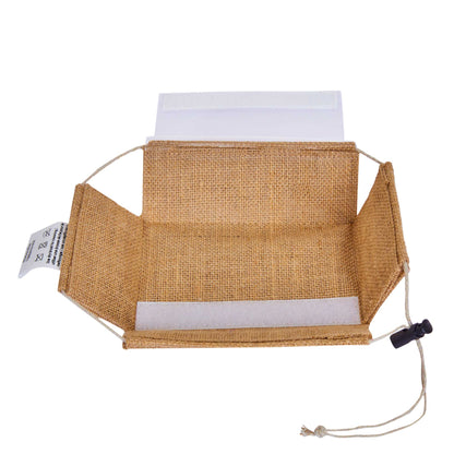 Jute Burlap Gift Bags with Drawstring & PVC Window, Reusable Weddings, Bridesmaid Gifts, Party Favors, Storage (Pack of 12)