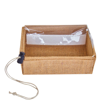 Jute Burlap Gift Bags with Drawstring & PVC Window, Reusable Weddings, Bridesmaid Gifts, Party Favors, Storage (Pack of 12)