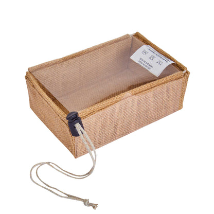 Jute Burlap Gift Bags with Drawstring & PVC Window, Reusable Weddings, Bridesmaid Gifts, Party Favors, Storage (Pack of 12)