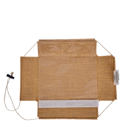 Juco Burlap Gift Boxes with Drawstring & PVC Window – Ideal for Weddings, Bridesmaid, Gifts (Packs of 12)