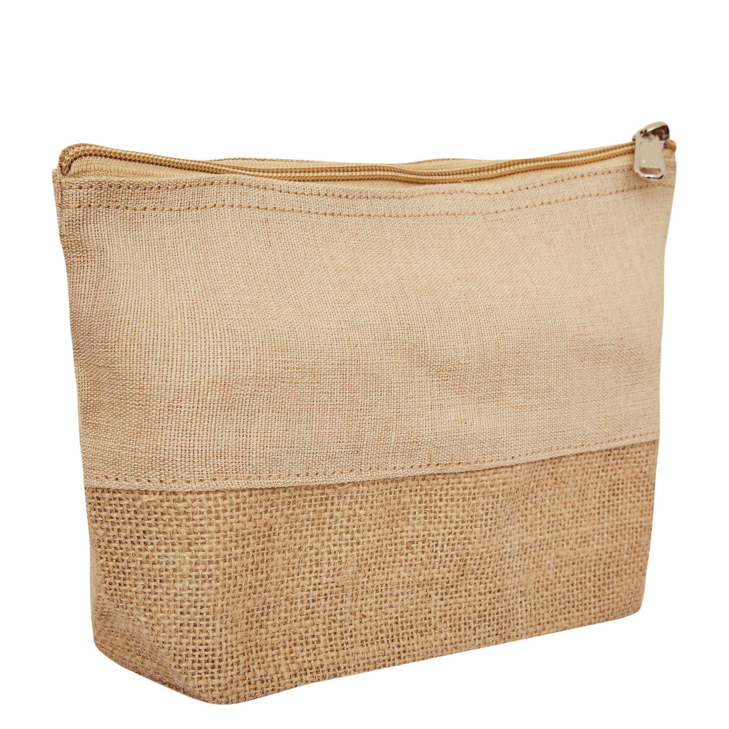 Multipurpose Eco  Burlap Wristlet Zipper Pouch for Women Wholesale Supply