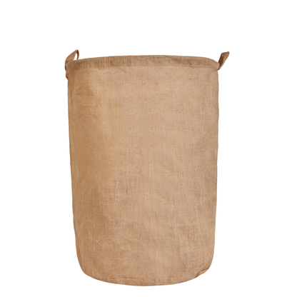 Folding Jute Storage Hampers – Laundry Storage Basket with Handles for Living Room – Blankets, Storing Toys, Books (Set of 8)