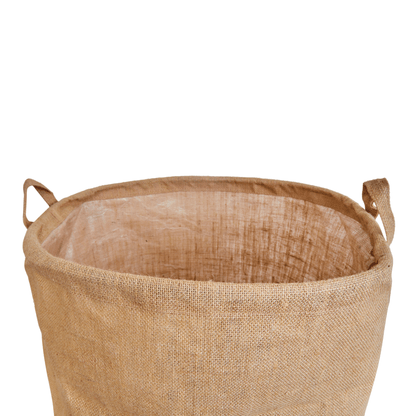 Folding Jute Storage Hampers – Laundry Storage Basket with Handles for Living Room – Blankets, Storing Toys, Books (Set of 8)