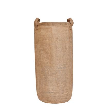 Jute Storage Bins | Burlap Basket for Dirty Clothes, Toys, Blankets  | Ideal for Bedroom & Nursery | Natural Jute | Pack of 8.