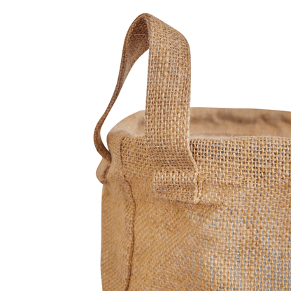 Jute Storage Baskets – Laundry  Storage Basket with Handles for Living Room, Bedroom – Multi-Purpose Organizer for Clothes, Toys (Packs of 8)