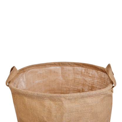 Burlap Jute Storage Baskets – Laundry B Storage Basket with Handles for Living Room, Bedroom – Ideal for Nursery, Toys, Clothes (Packs of 8)