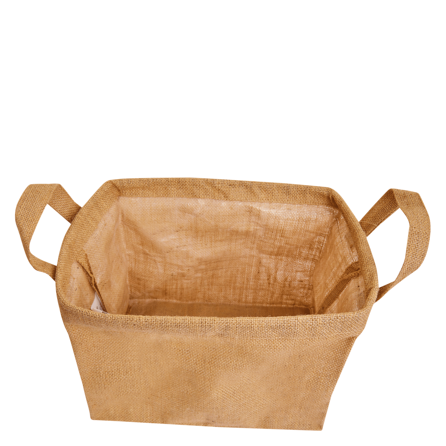 Natural Burlap Jute Storage Baskets with Handles – Collapsible Freestanding Hampers for Clothes & Toys (Set of 8)