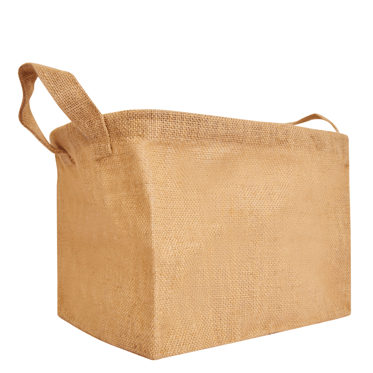 Natural Burlap Jute Storage Baskets with Handles – Collapsible Freestanding Hampers for Clothes & Toys (Set of 8)