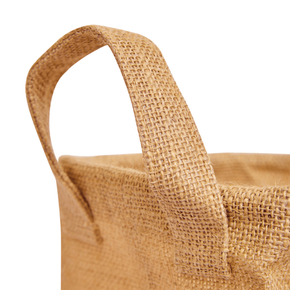Jute Storage Baskets – Small Wicker Hampers for Clothes, Books, Toys, Natural Bedroom Organizer (Packs of 8)