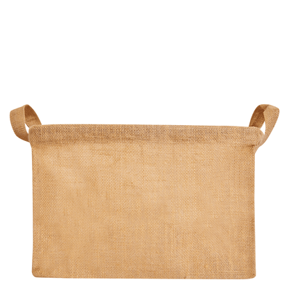 Rectangular Jute Basket with Handles – Multipurpose Storage for Shoes, Books, Toys & Home Organization (Set of 8)