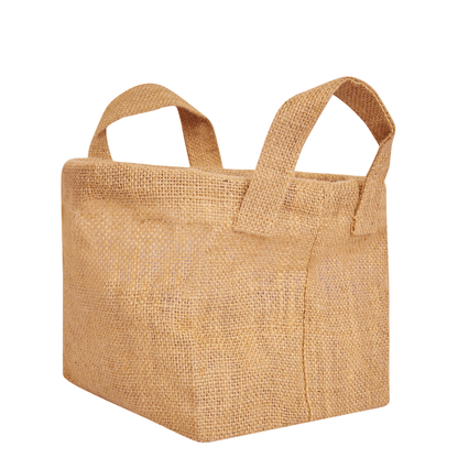 Freestanding Burlap Jute Baskets with Handles – Collapsible Hampers for Toys, Clothes & Home Organization (Set of 8)