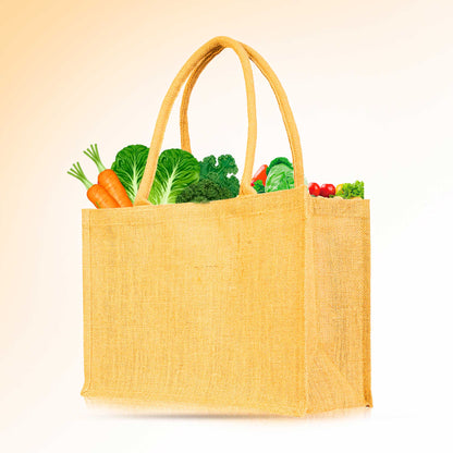 Wholesale Natural Jute Tote Bags – Reusable & Stylish for DIY, Weddings, Groceries, Beach Trips & Promotions (Packs of 8)