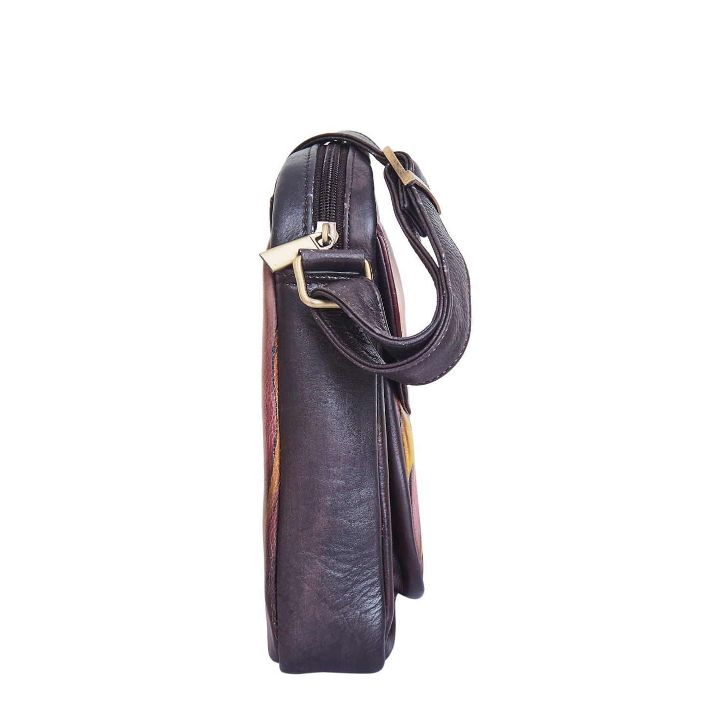 Flaming Hot Artwork Crossbody Bag with Adjustable Strap