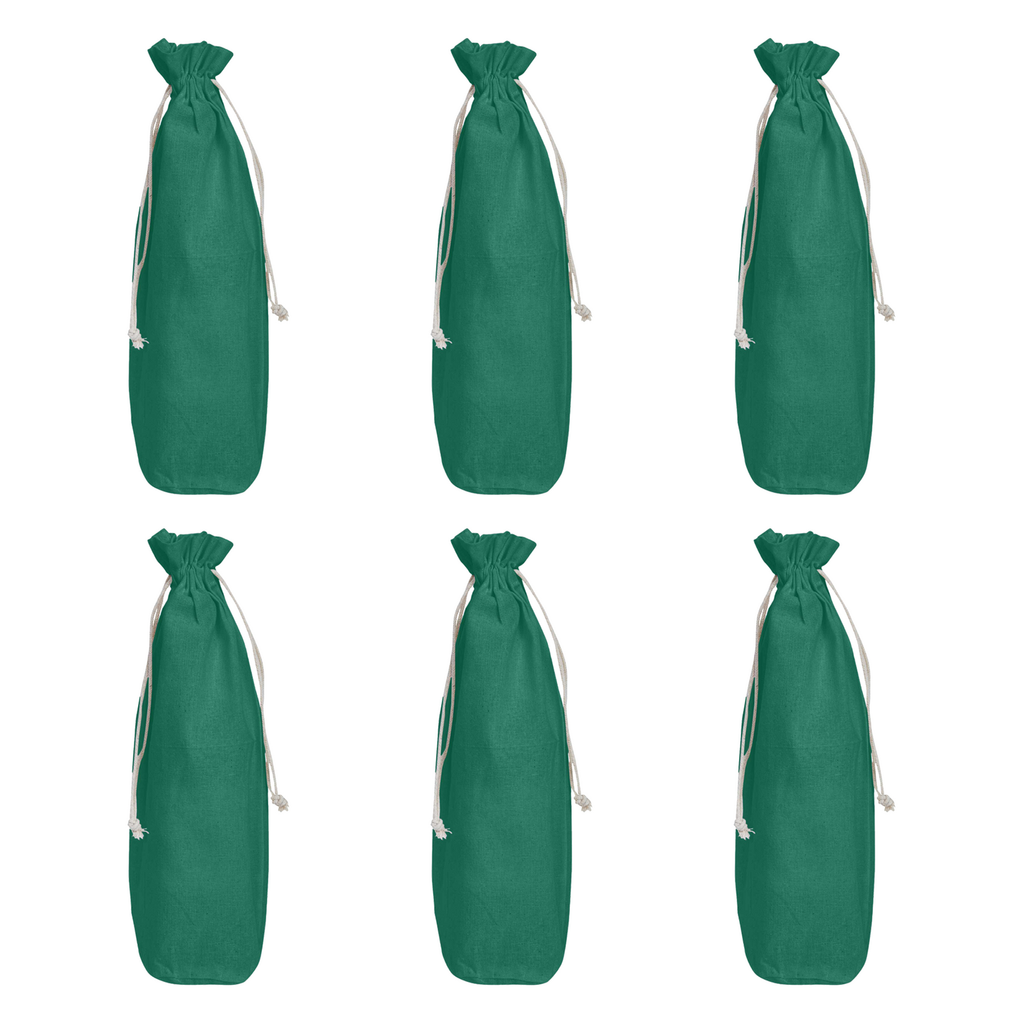 Jute Wine Bottle Bags– Coloured Reusable Gift Pouches Rustic Wine Covers for Weddings, New Year, Christmas & Events (Set of 6 )