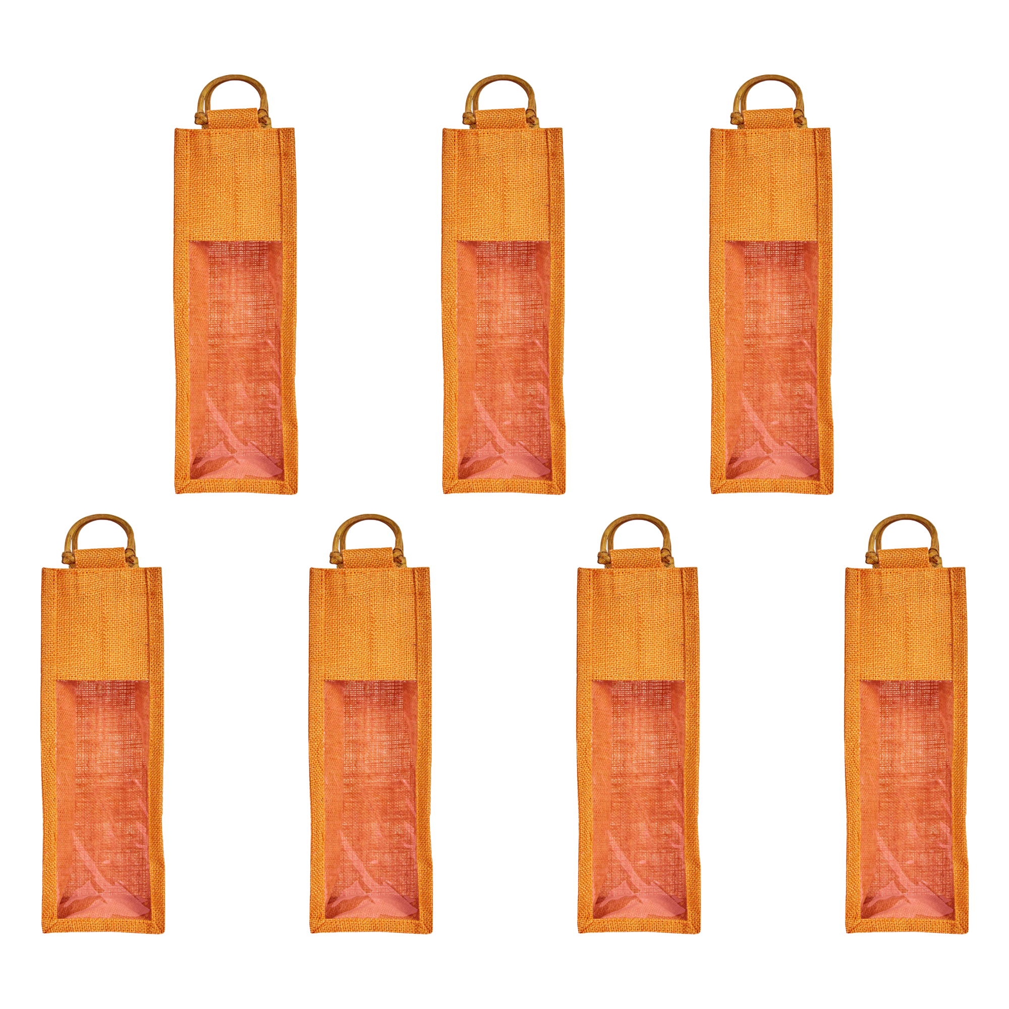 Coloured Jute Burlap Wine Bags with PVC Window | Wholesale – Northland Bags