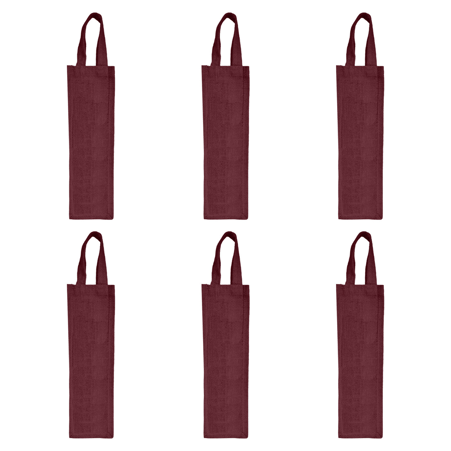 Coloured Jute Wine Gift Bags – Wholesale Reusable Bottle Bags with Handles for Weddings & Events (Pack of 6)