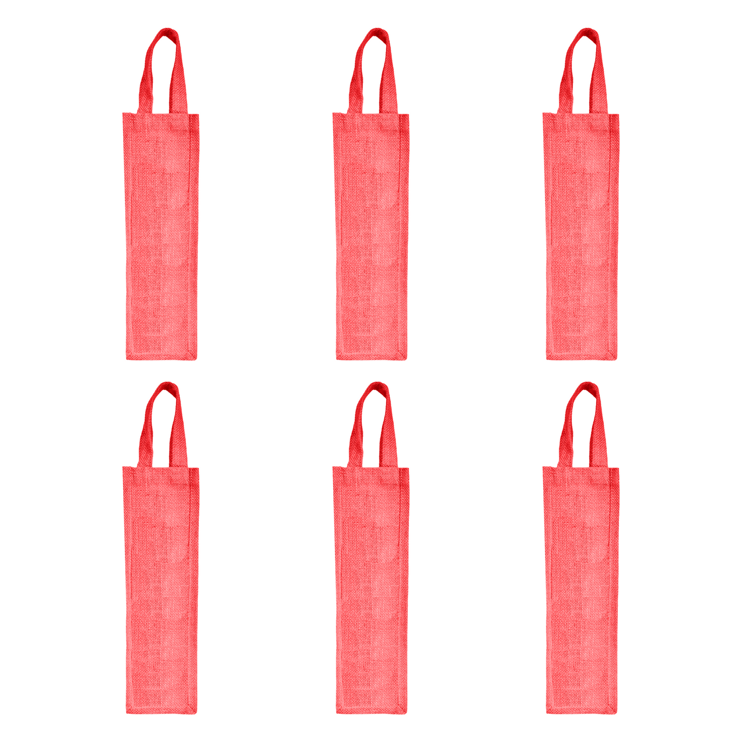 Coloured Jute Wine Gift Bags – Wholesale Reusable Bottle Bags with Handles for Weddings & Events (Pack of 6)