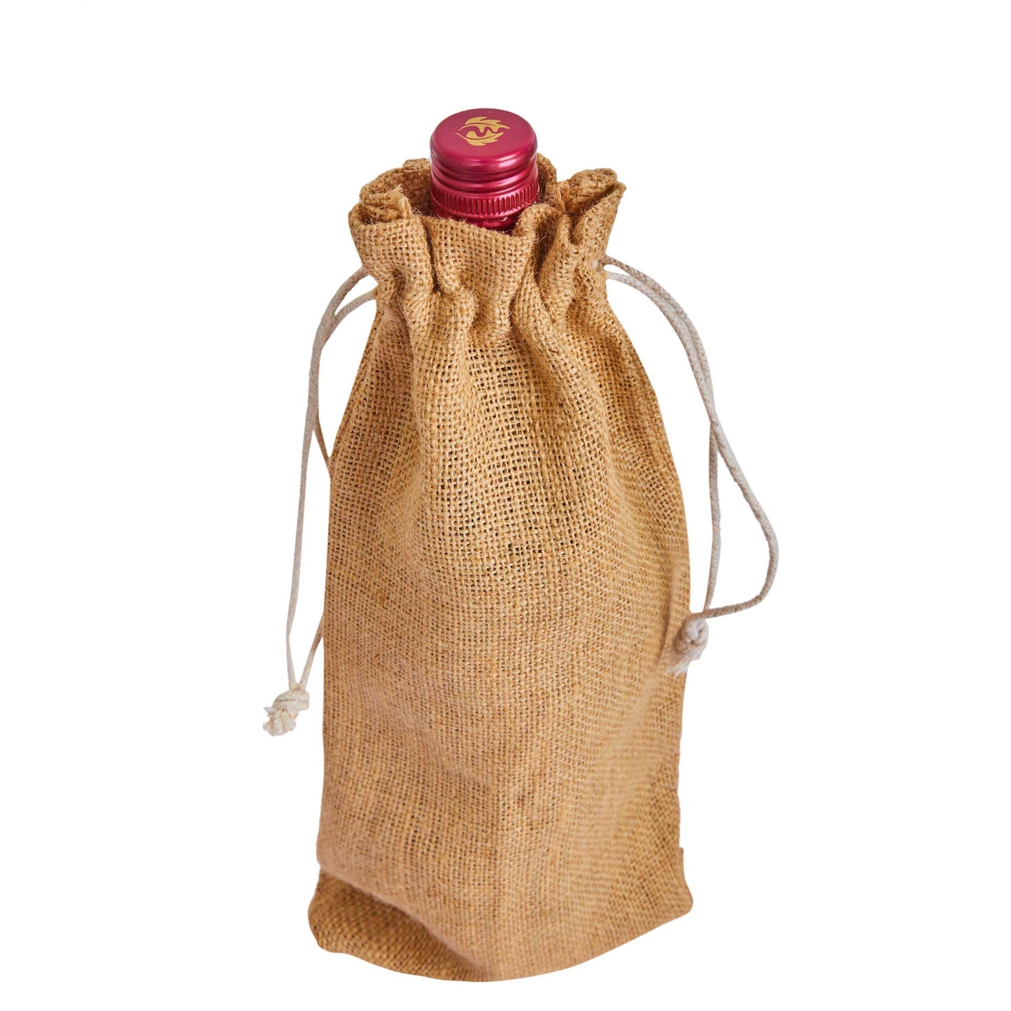 Reusable Jute Wine Bottle Bags – Burlap Drawstring Pouches for Wine & Bottles – Ideal for Weddings, Parties & Bulk Gift Packaging (Packs of 12)