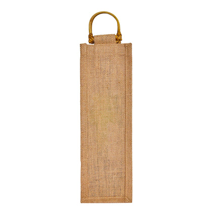 Natural Jute Wine Gift Bags with PVC Window – Reusable Single Bottle Bag for Weddings, Parties & Special Occasions (Set of 12)