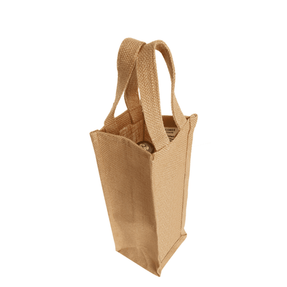 Natural Burlap Jute Wine Tote Bags – Reusable Bottle Gift Bags, Ideal for Wine Gifting, Parties, New Year, Christmas & Weddings (Packs of 12)