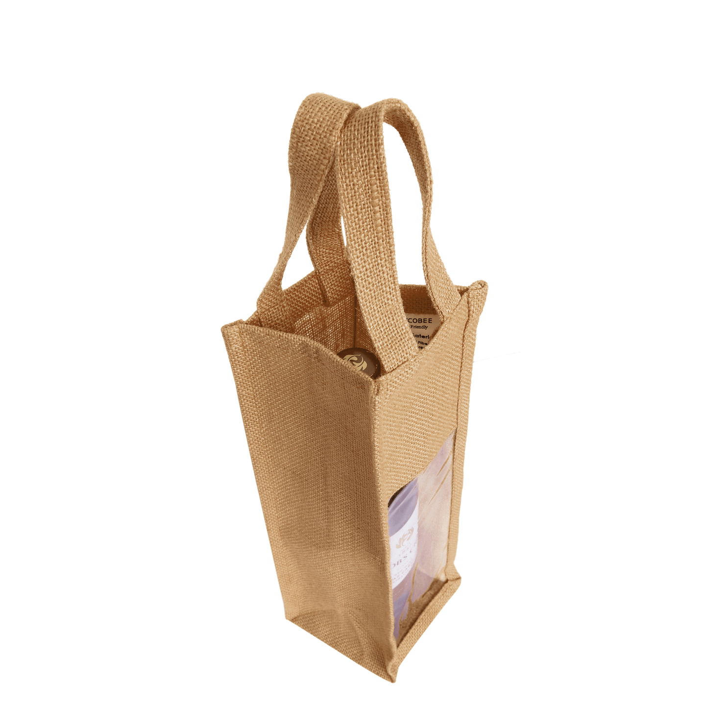 Natural Burlap Jute Wine Gift Bags– Reusable Bottle Totes, Ideal for Parties, Weddings, Christmas & Gift Packaging (Packs of 12 )